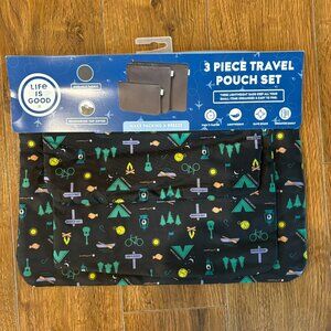 New Life is Good 3 Piece Travel Pouch Set Camping Outdoors Pack Storage